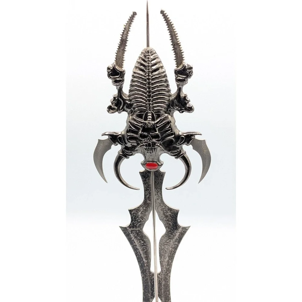 Ceremonial Spider Metal Dagger Fantasy Room Display (12 Inches Tall)